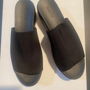Brand New Bebe Platform Mule Shoe